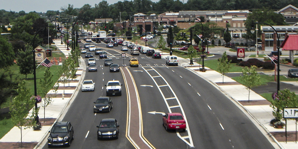 Drivers move along the newly renovated South State Street Corridor