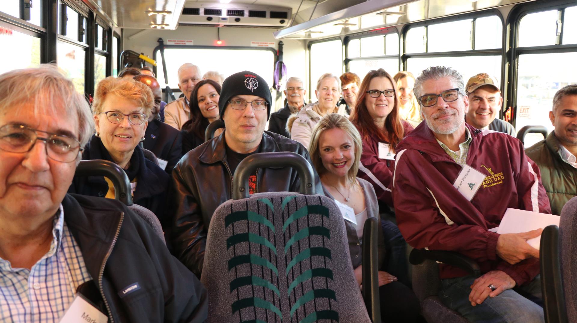 WCA participants take a bus to explore the City