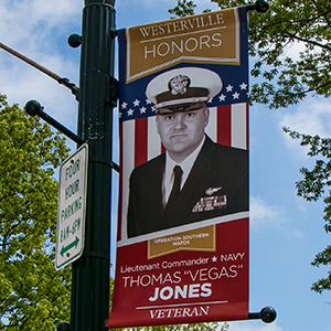 military banners uptown news image