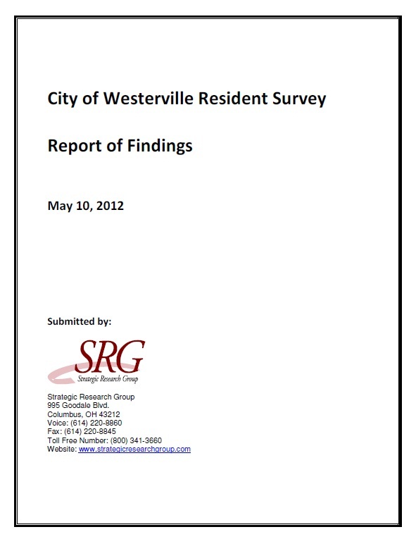 2012 Community Survey Cover Page