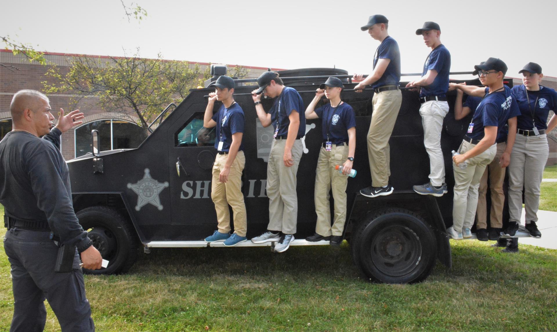 YPA Cadets with SWAT Vehicle