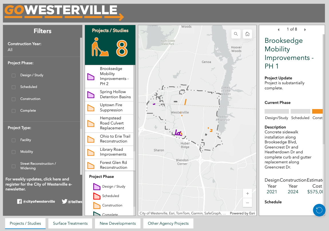 GoWesterville Screen preview